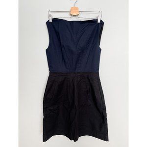 GAP black and navy cocktail dress with boat neck